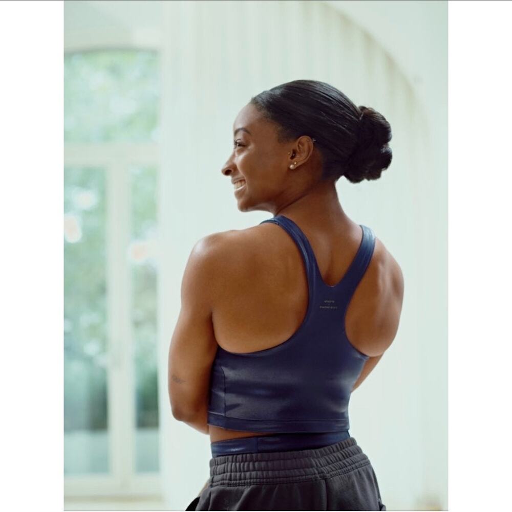 NWT Athleta X Simone Biles Purpose Shine Crop Bra Size S